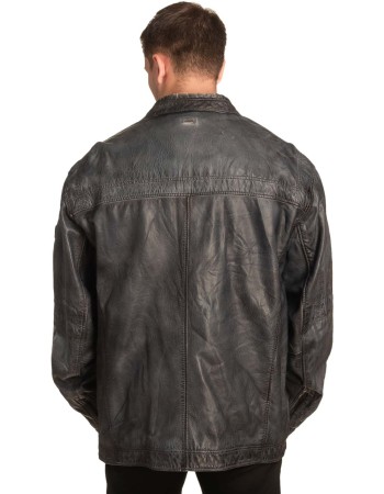  Γνήσιο Ανδρικό Δερμάτινο Μπουφάν - A476