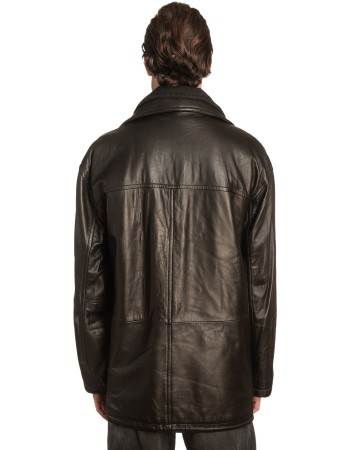  Γνήσιο Ανδρικό Δερμάτινο Μπουφάν - A478