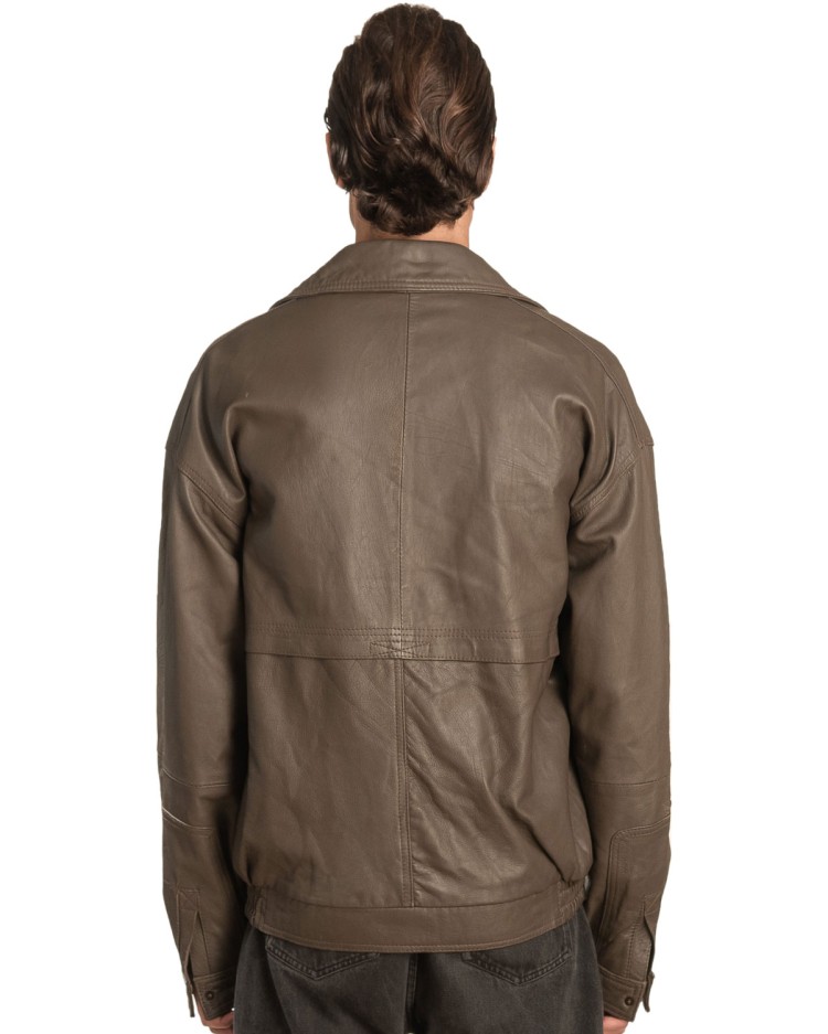 Γνήσιο Ανδρικό Δερμάτινο Μπουφάν – A481