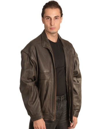 Γνήσιο Ανδρικό Δερμάτινο Μπουφάν – A488