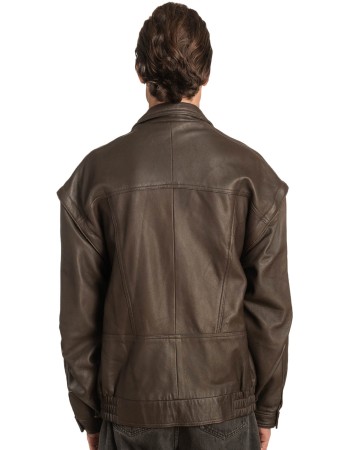 Γνήσιο Ανδρικό Δερμάτινο Μπουφάν – A488