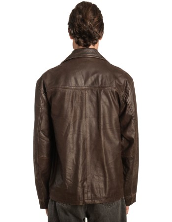 Γνήσιο Ανδρικό Δερμάτινο Μπουφάν – A489