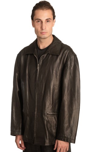  Γνήσιο Ανδρικό Δερμάτινο Μπουφάν - A490