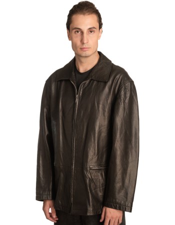  Γνήσιο Ανδρικό Δερμάτινο Μπουφάν - A490