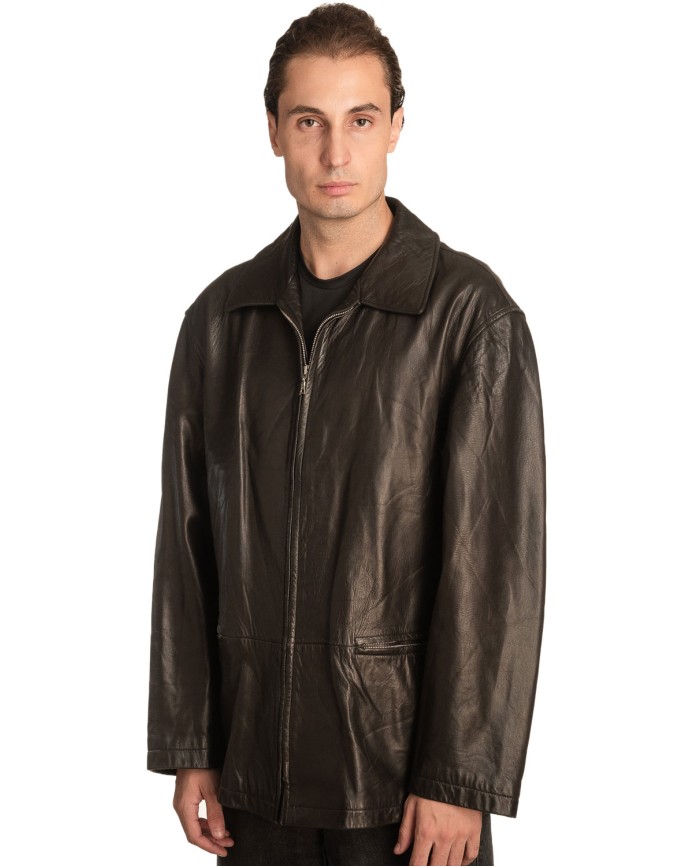  Γνήσιο Ανδρικό Δερμάτινο Μπουφάν - A490