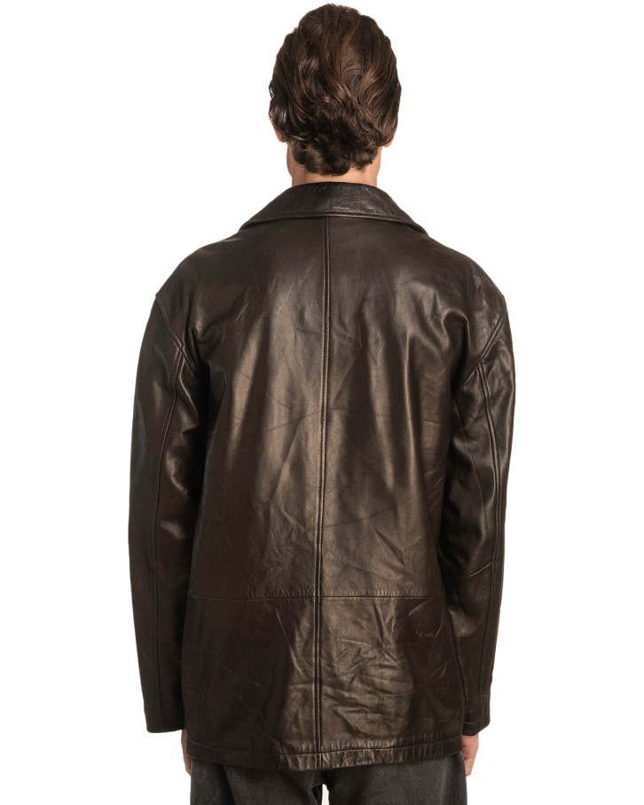  Γνήσιο Ανδρικό Δερμάτινο Μπουφάν - A490