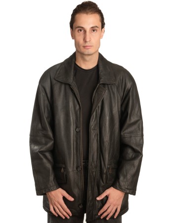 Γνήσιο Ανδρικό Δερμάτινο Μπουφάν – A491