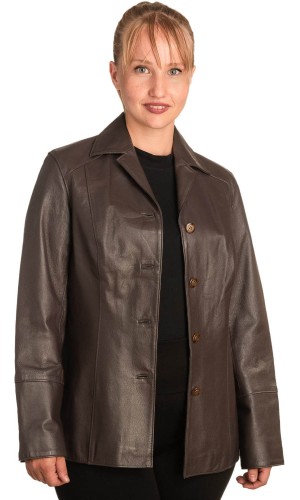 Γνήσιο Γυναικέιο Δερμάτινο Σακάκι - B254