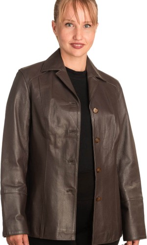Γνήσιο Γυναικέιο Δερμάτινο Σακάκι - B254