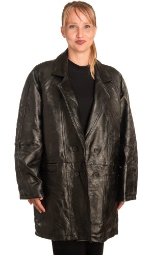 Γνήσιο Γυναικέιο Δερμάτινο Παλτό - B256