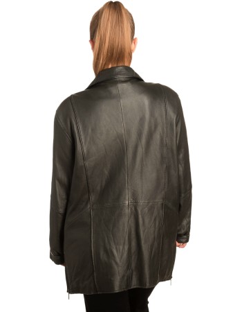 Γνήσιο Γυναικέιο Δερμάτινο Μπουφάν - B258
