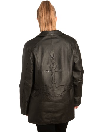 Γνήσιο Γυναικέιο Δερμάτινο Παλτό - B263