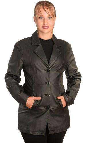 Γνήσιο Γυναικέιο Δερμάτινο Σακάκι - B264