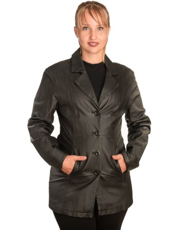 Γνήσιο Γυναικέιο Δερμάτινο Σακάκι - B264