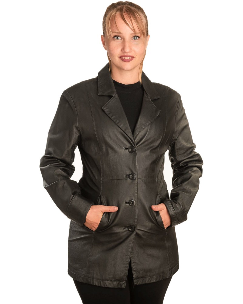 Γνήσιο Γυναικέιο Δερμάτινο Σακάκι - B264