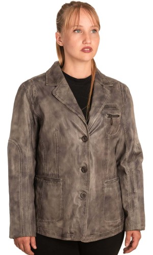 Γνήσιο Γυναικέιο Δερμάτινο Σακάκι - B265