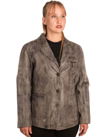 Γνήσιο Γυναικέιο Δερμάτινο Σακάκι - B265