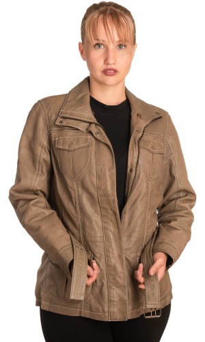 Γνήσιο Γυναικέιο Δερμάτινο μπουφάν- B267