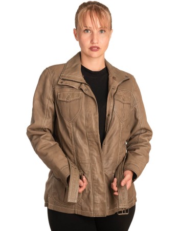 Γνήσιο Γυναικέιο Δερμάτινο μπουφάν- B267
