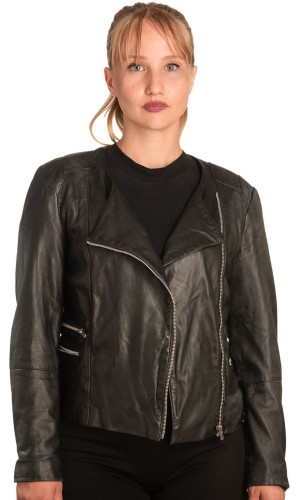 Γνήσιο Γυναικέιο Δερμάτινο μπουφάν - B274