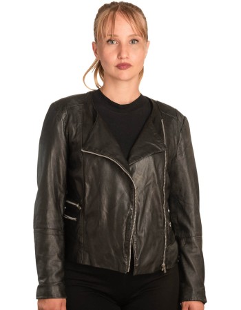 Γνήσιο Γυναικέιο Δερμάτινο μπουφάν - B274