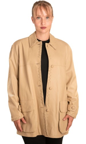 Γνήσιο Γυναικέιο Δερμάτινο σακάκι - B275