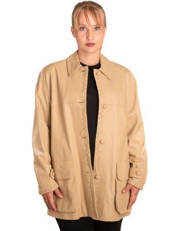 Γνήσιο Γυναικέιο Δερμάτινο σακάκι - B275