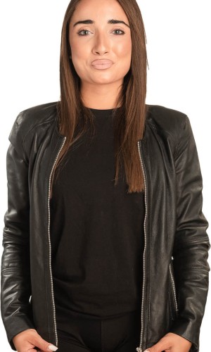 Γνήσιο Γυναικέιο Δερμάτινο Μπουφάν - B279