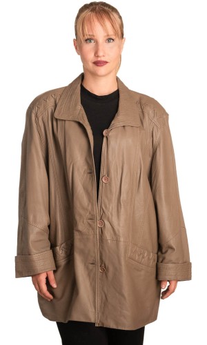 Γνήσιο Γυναικέιο Δερμάτινο Μπουφάν - B288