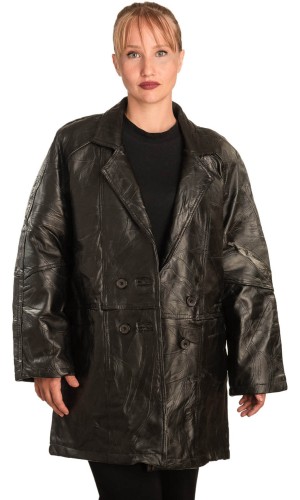 Γνήσιο Γυναικέιο Δερμάτινο Παλτό - B293