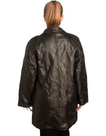 Γνήσιο Γυναικέιο Δερμάτινο Παλτό - B293