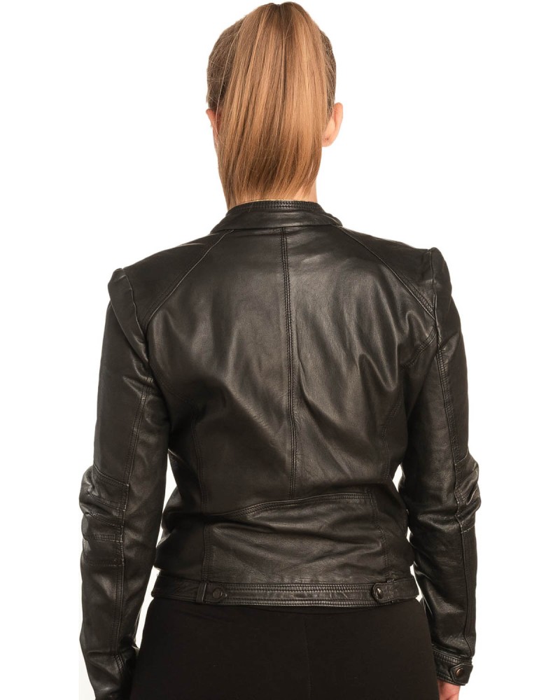 Γνήσιο Γυναικέιο Δερμάτινο Μπουφάν - B303