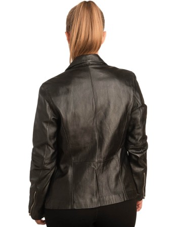 Γνήσιο Γυναικέιο Δερμάτινο Μπουφάν - B306