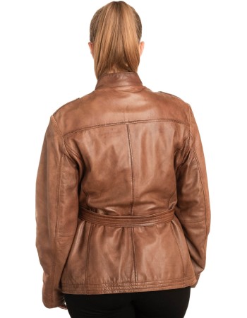 Γνήσιο Γυναικέιο Δερμάτινο Μπουφάν - B311