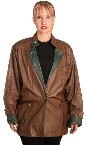 Γνήσιο Γυναικέιο Δερμάτινο Μπουφάν - B321