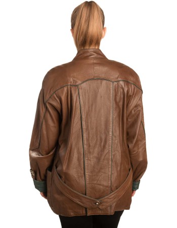 Γνήσιο Γυναικέιο Δερμάτινο Μπουφάν - B321