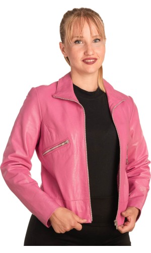 Γνήσιο Γυναικέιο Δερμάτινο Μπουφάν - B325