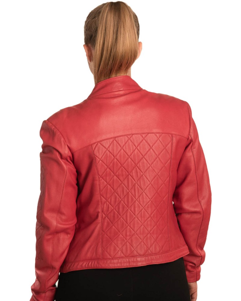 Γνήσιο Γυναικέιο Δερμάτινο Μπουφάν - B328