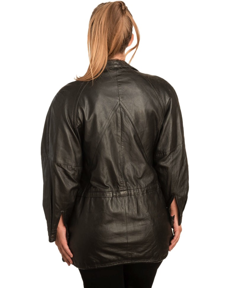 Γνήσιο Γυναικέιο Δερμάτινο Μπουφάν - B329