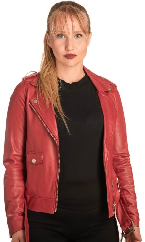 Γνήσιο Γυναικέιο Δερμάτινο Μπουφάν - B330