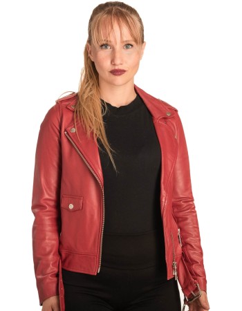 Γνήσιο Γυναικέιο Δερμάτινο Μπουφάν - B330