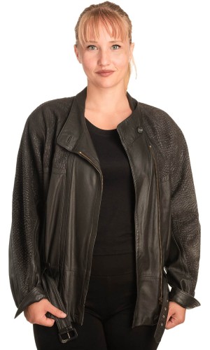 Γνήσιο Γυναικέιο Δερμάτινο Μπουφάν - B335