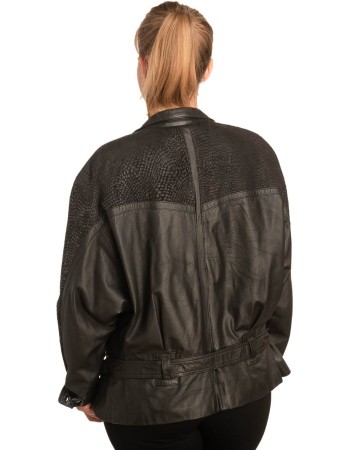 Γνήσιο Γυναικέιο Δερμάτινο Μπουφάν - B335