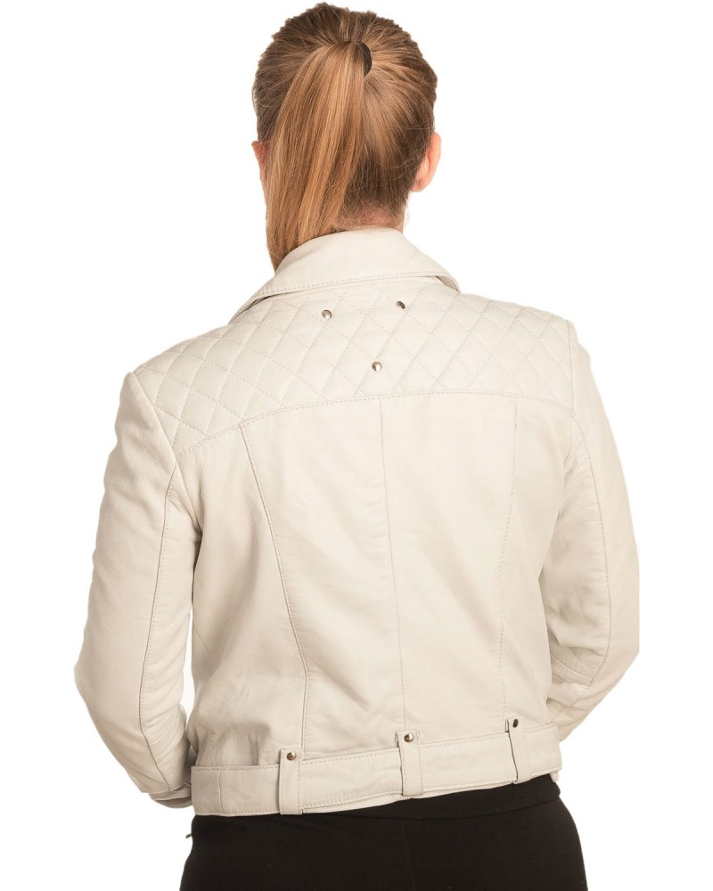 Γνήσιο Γυναικέιο Δερμάτινο Μπουφάν - B337