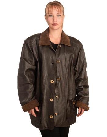 Γνήσιο Γυναικέιο Δερμάτινο Μπουφάν - B339