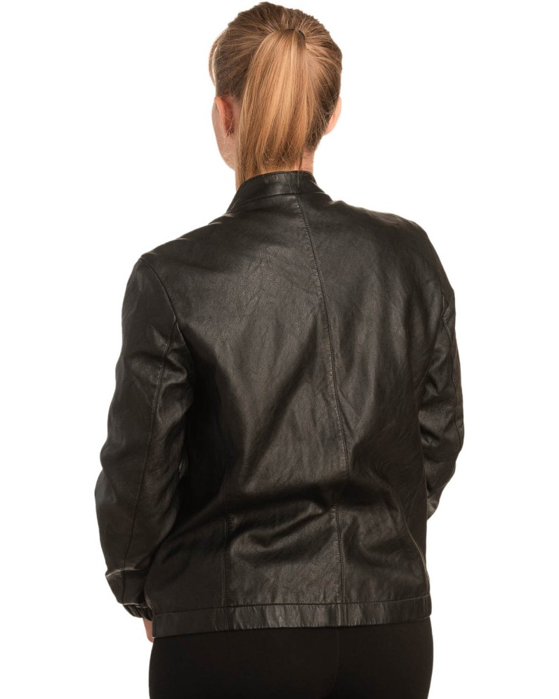 Γυναικέιο Δερμάτινο Μπουφάν - B349