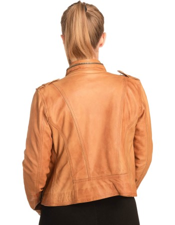 Γνήσιο Γυναικέιο Δερμάτινο Μπουφάν - B351