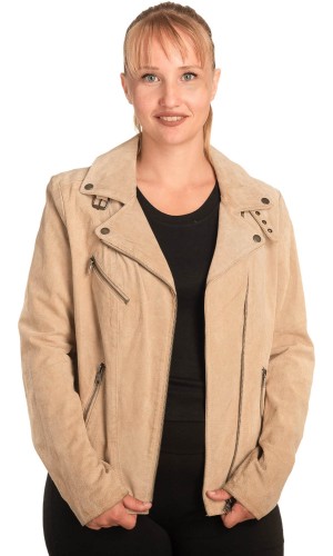 Γνήσιο Γυναικέιο Δερμάτινο Μπουφάν - B716