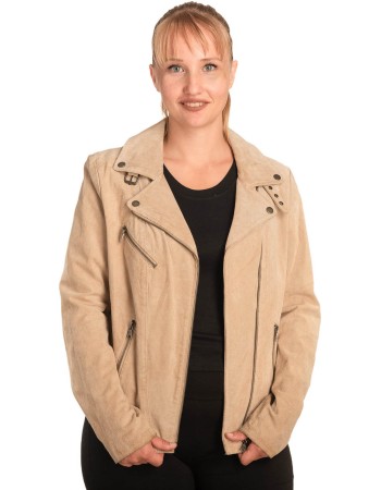 Γνήσιο Γυναικέιο Δερμάτινο Μπουφάν - B716