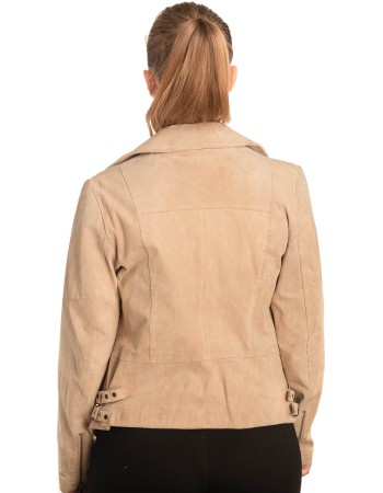 Γνήσιο Γυναικέιο Δερμάτινο Μπουφάν - B716